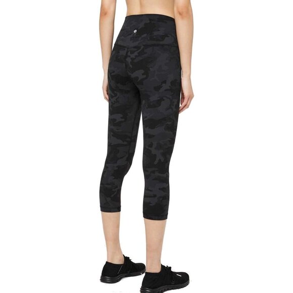 lululemon athletica Pants - Lululemon Align 23" Leggings, Black & Gray Camouflage Camo Cropped - Size 8